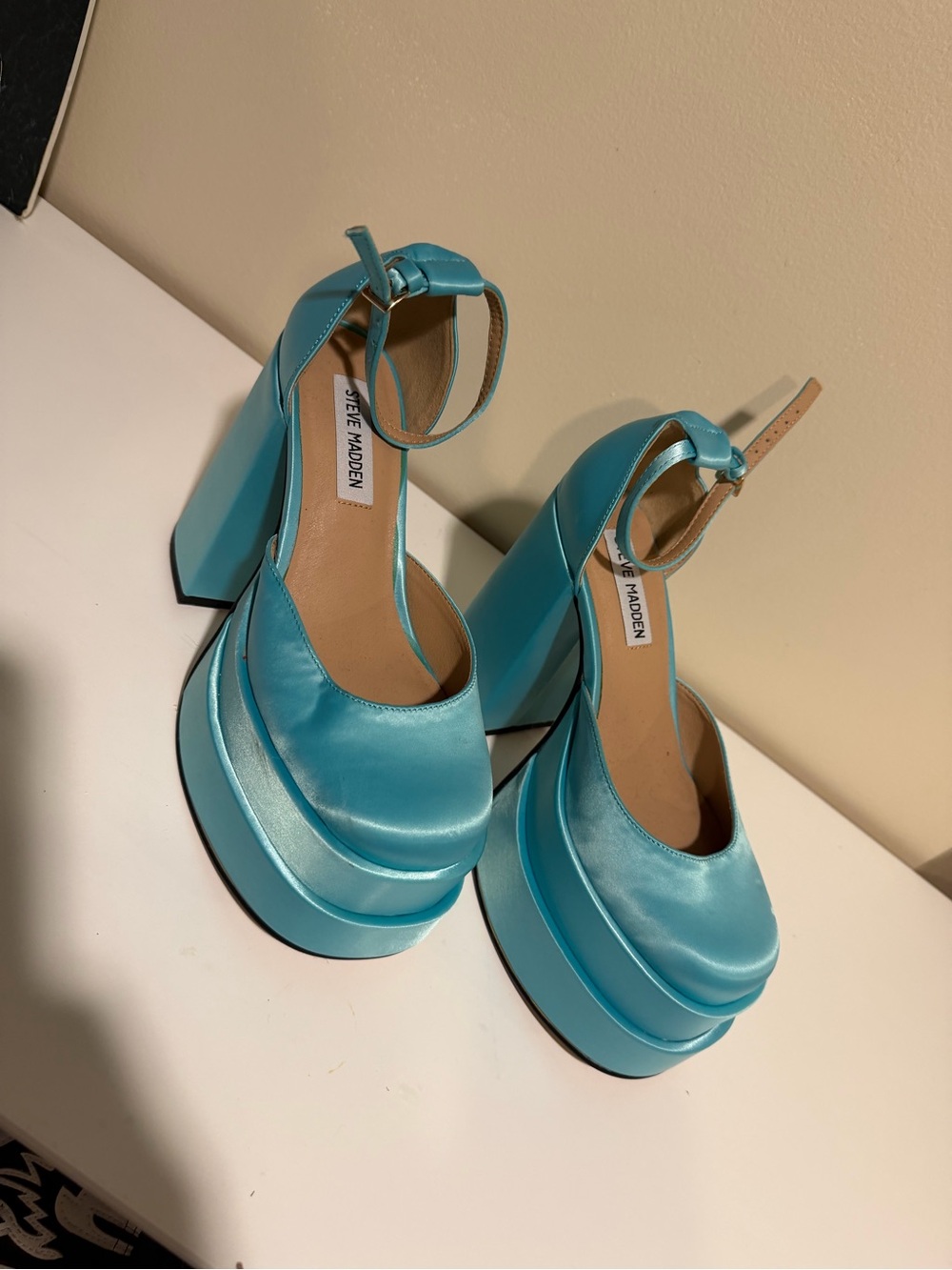 Steve Madden Aqua Platform Block Heel Sandals